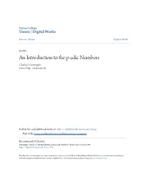 An Introduction to the P-Adic Numbers Charles I