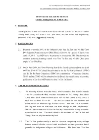 Draft Yim Tin Tsai and Ma Shi Chau Outline Zoning Plan No