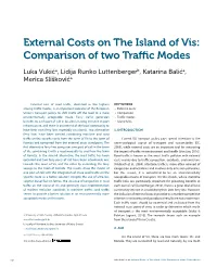 External Costs on the Island of Vis: Comparison of Two Traffic Modes