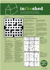 Intheshed How to Conduct a One-To-One Meeting Our Monthly Puzzle Page to Keep You Entertained When You’Re Forced Indoors