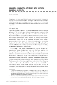 Knowledge, Imagination, and Stories in the Aesthetic Experience of Forests
