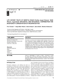 LIFE HISTORY TRAITS of NERETVA ROACH Rutilus Basak (Heckel