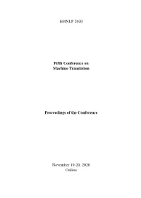 Proceedings of the 5Th Conference on Machine