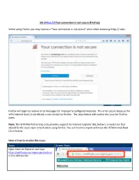 SSL ( Your Connection Is Not Secure (Firefox): When Using Firefox You May Receive a “Your Connection