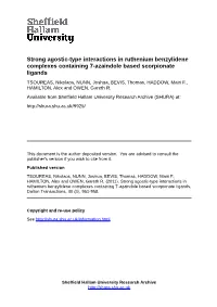 Strong Agostic-Type Interactions in Ruthenium Benzylidene Complexes Containing 7-Azaindole Based Scorpionate Ligands