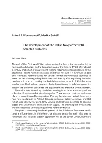 The Development of the Polish Navy After 1918 – Selected Problems