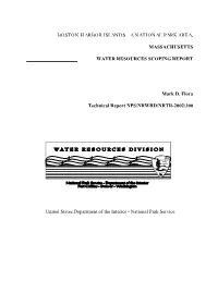 BOHA Water Resources Scoping Report