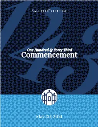 Commencement Program 2021
