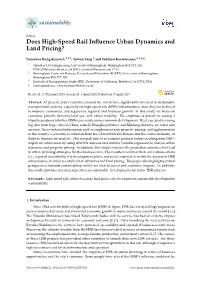 Does High-Speed Rail Influence Urban Dynamics and Land Pricing?