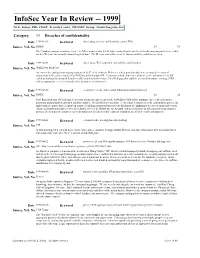 Infosec Year in Review -- 1999