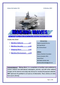 Inside This Brief Editorial Team  Maritime Editorial………….P.4 Captain Gurpreet Khurana