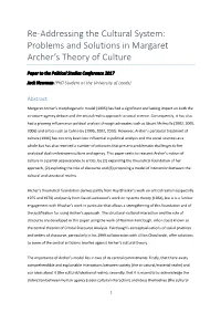 Re-Addressing the Cultural System: Problems and Solutions in Margaret Archer’S Theory of Culture