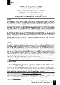 Scientia Forestalis Pruning Effect in Eucalyptus Grandis X Eucalyptus