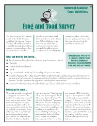Texas Amphibian Watch Monitoring Packet
