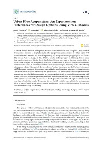 Urban Blue Acupuncture: an Experiment on Preferences for Design Options Using Virtual Models