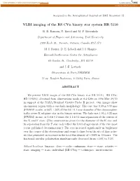 VLBI Imaging of the RS Cvn Binary Star System HR 5110