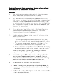 1 Royal Mail's Response to Ofcom's Consultation on 'Securing The