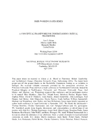 A Conceptual Framework for Understanding Critical Transitions