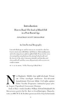 Introduction: How to Read the Souls of Black Folk in a Post-Racial