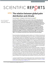 The Relation Between Global Palm Distribution and Climate Tammo Reichgelt 1, Christopher K