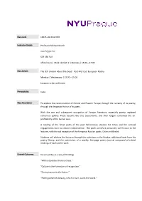 Class Code COLIT–UA 9140-001 Instructor Details Professor Michael