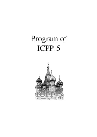 Final Program of ICPP-5