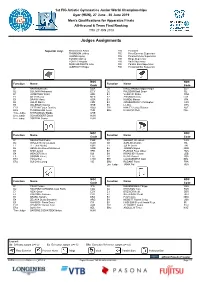 Judges Assignments