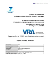 Report on VRA Network