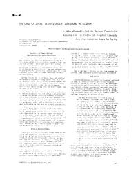 The Case of Secret Service Agent Abraham W. Bolden