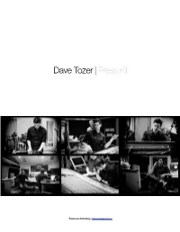 Dave Tozer Press Kit (Rev. Jun 21 2010)