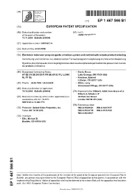 Electronic Television Program Guide Schedule System and Method With