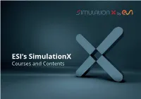 ESI's Simulationx