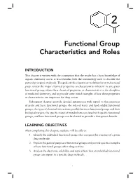Functional Group Characteristics and Roles