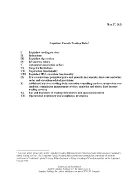 Liquidnet Trading Rules Document, Which Provides Information on Liquidnet’S Global Trading Services