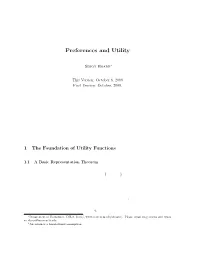 Preferences and Utility