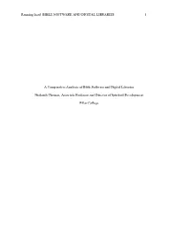 A Comparative Analysis of Bible Software and Digital Libraries