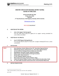 GVRD Board Revised Agenda Package