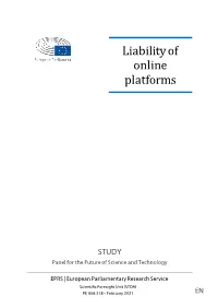 Liability of Online Platforms