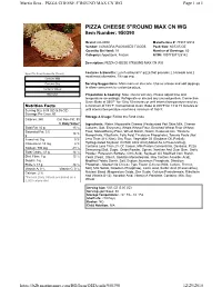 PIZZA CHEESE 5"ROUND MAX CN WG Page 1 of 1