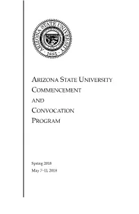 Spring 2018 Commencement Program