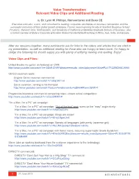 Value Transformation: Relevant Video Clips and Additional Reading