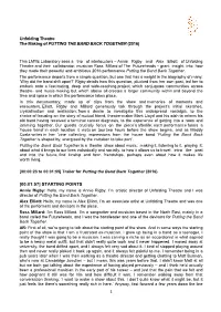 1 Unfolding Theatre the Making of PUTTING THE