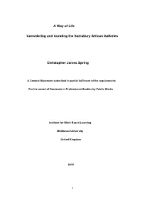 A Way of Life Considering and Curating the Sainsbury African
