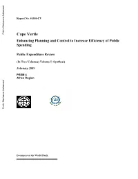 Cape Verde Enhancing Planning and Control to Increase Efficiency of Public Spending
