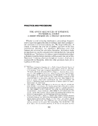 Practice and Procedure the Applicable Rules Of