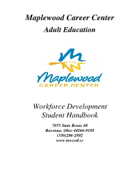 Workforce Development Student Handbook