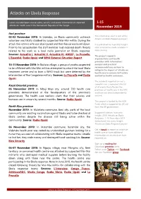 Attacks on Ebola Response