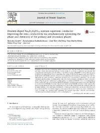 Divalent-Doped Na3zr2si2po12 Natrium Superionic Conductor: Improving the Ionic Conductivity Via Simultaneously Optimizing the Ph