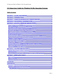 I/O Supervisor Guide for Windows 9X/Me Operating Systems