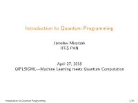 Introduction to Quantum Programming